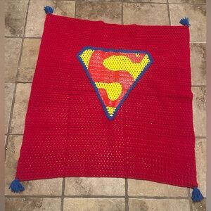 Crochet Homemade Superman DC Blanket
